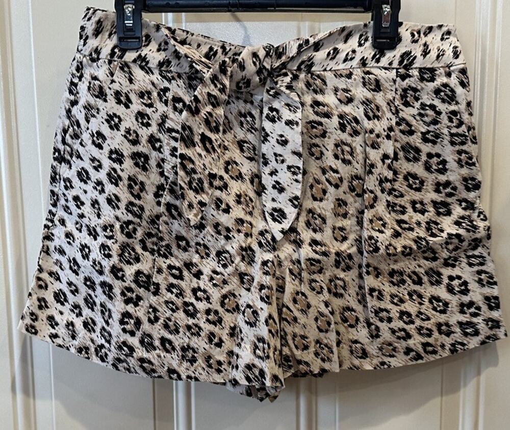 Joie Carden Leopard Shorts NWT Women's Cappuccino Zip Fly Closure Size 12